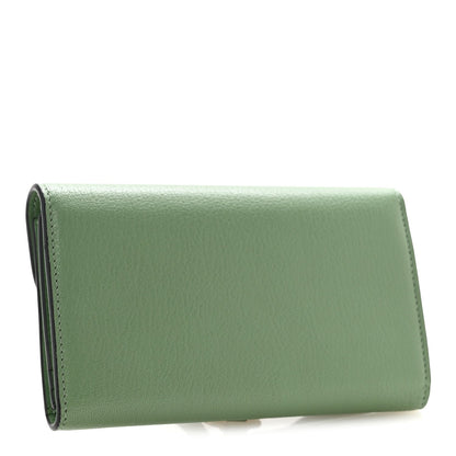 Goatskin Saddle Long Wallet Queen Mint