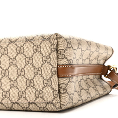 GG Supreme Monogram Emblem Small Shoulder Bag Beige Ebony Sundial