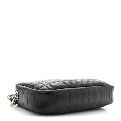 Calfskin Quilted Small Lola Camera Bag Black