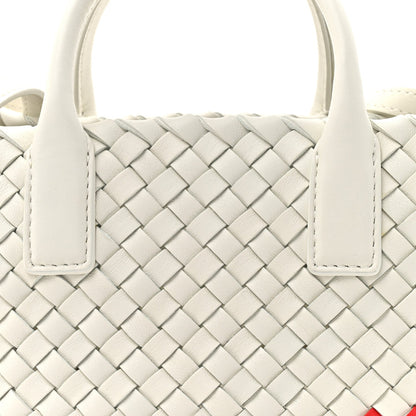 Nappa Intrecciato Mini Heart Cabat White