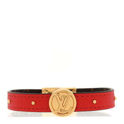 Monogram LV Circle Reversible Bracelet Rouge
