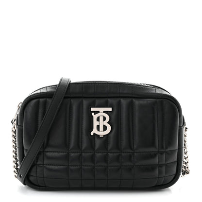Calfskin Quilted Small Lola Camera Bag Black