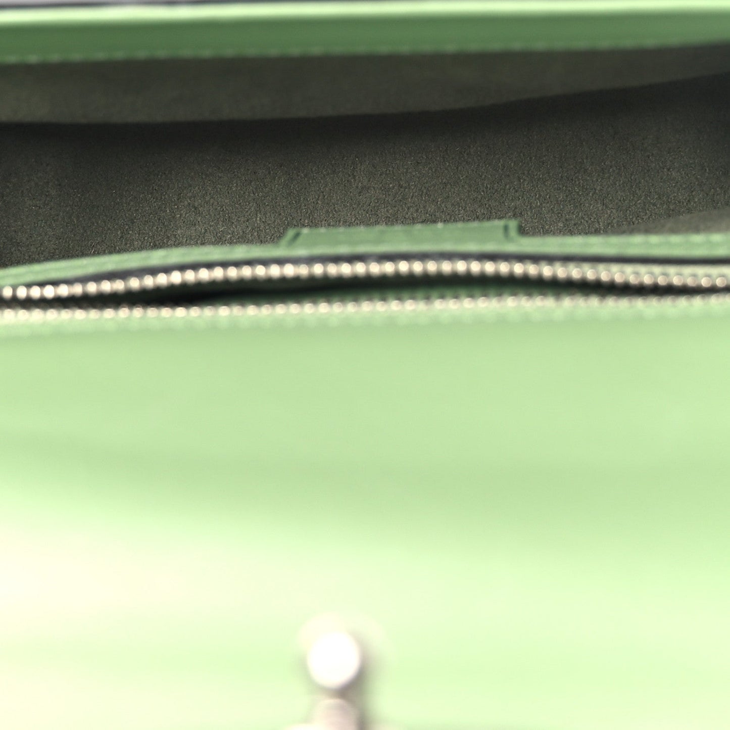 Senna Calfskin Petite GG Top Handle Shoulder Bag Green Soil Grass