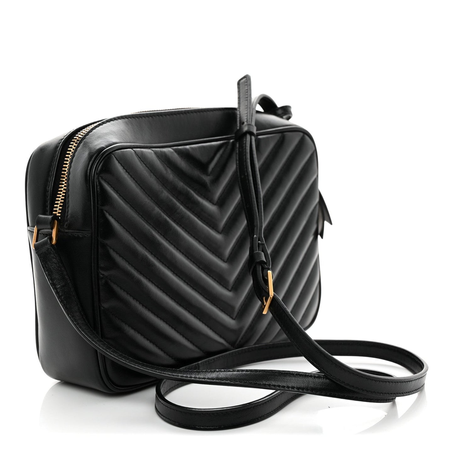 Calfskin Matelasse Monogram Lou Camera Bag Black