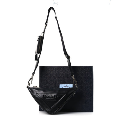 Grace Lux Triangle Shoulder Bag Black