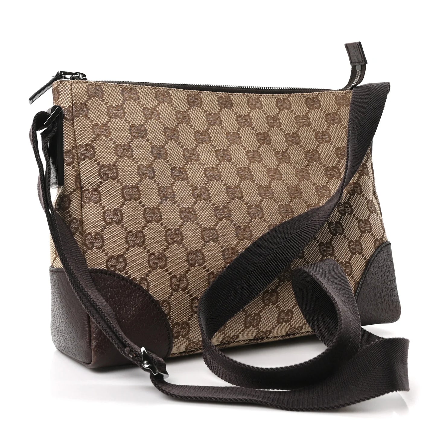 Gucci Monogram Joy Messenger Bag Dark Brown