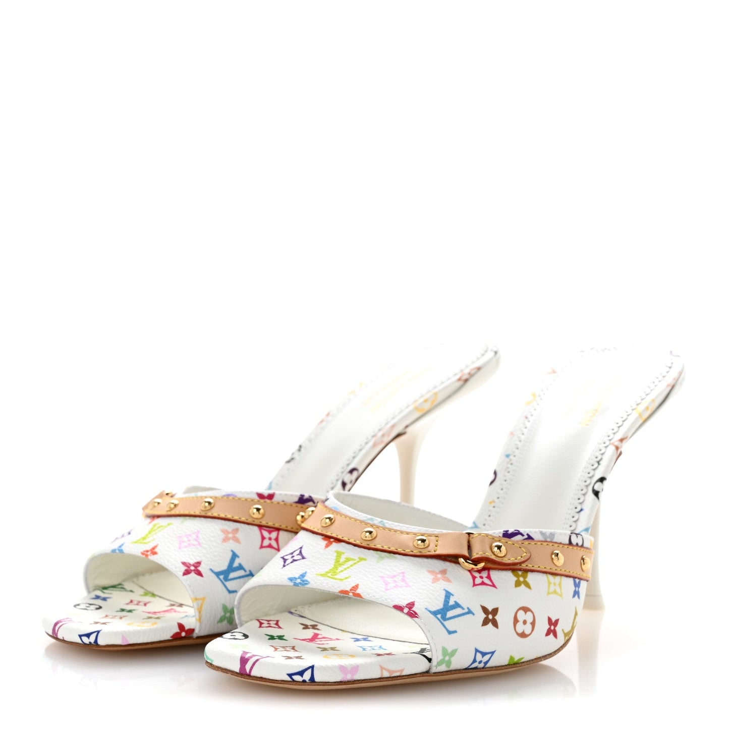 LV X TM Monogram Multicolor 6AM Mules 39 White