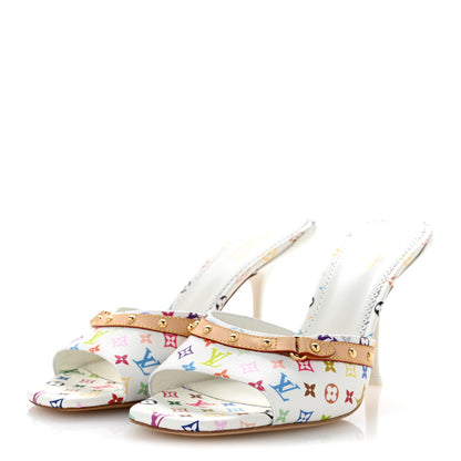 LV X TM Monogram Multicolor 6AM Mules 39 White