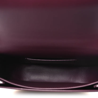 Calfskin Double Gancini Crossbody Plum