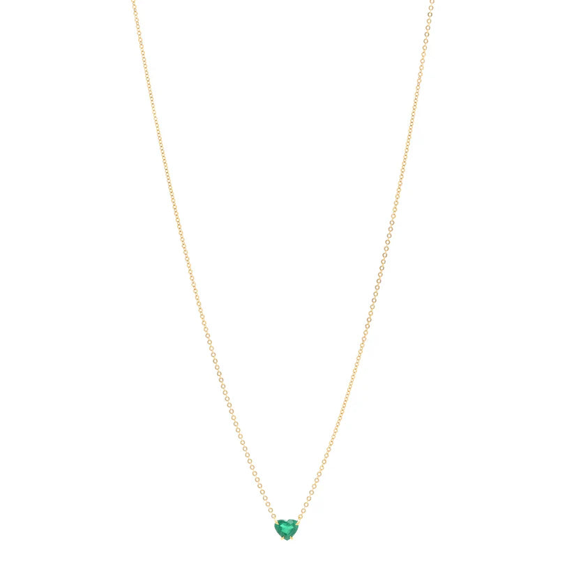 Anita Ko 18K Yellow Gold Emerald Heart Necklace