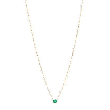 Anita Ko 18K Yellow Gold Emerald Heart Necklace