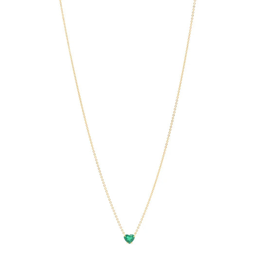 Anita Ko 18K Yellow Gold Emerald Heart Necklace