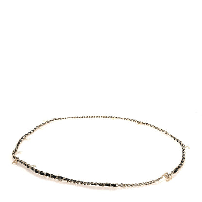 Lambskin Metal CC Chain Logo Belt Gold