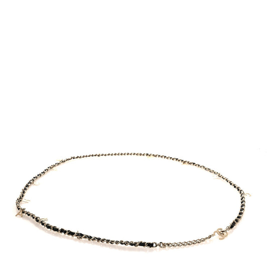 Lambskin Metal CC Chain Logo Belt Gold