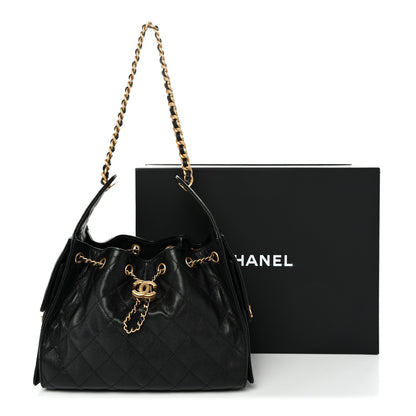 Caviar Quilted Small Chanel 25 Handbag Black