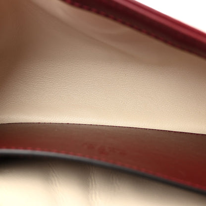 Calfskin Matelasse Mini GG Marmont Shoulder Bag Rosso Ancora