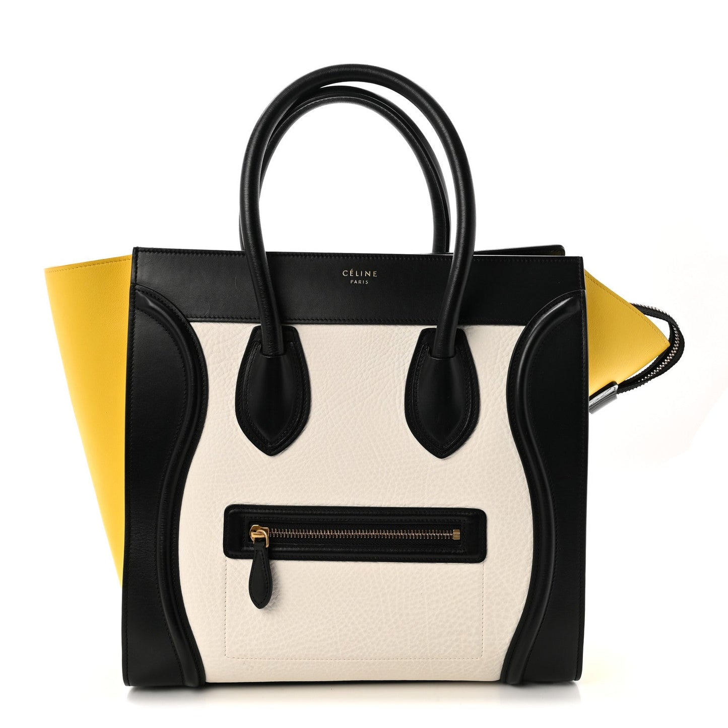 Elephant Calfskin Mini Tri-Color Luggage Optic White Yellow