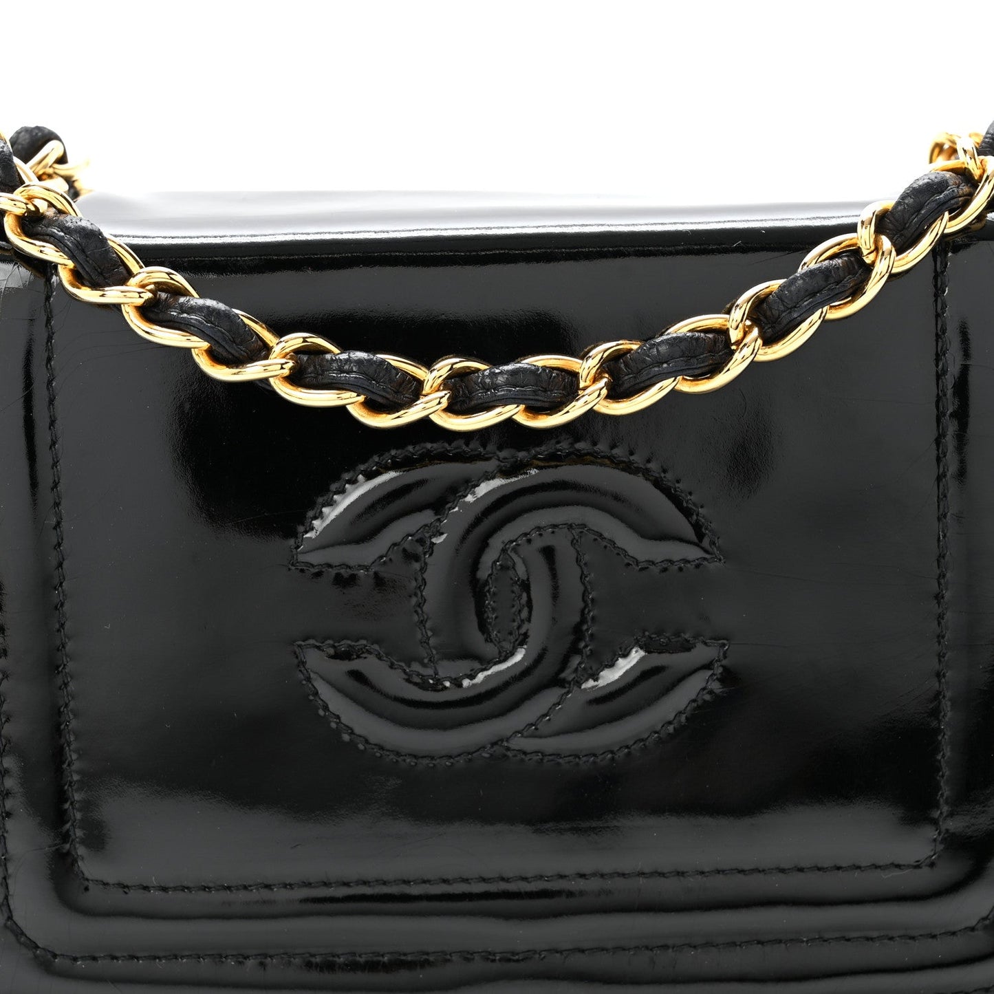 Patent Mini Flap Black