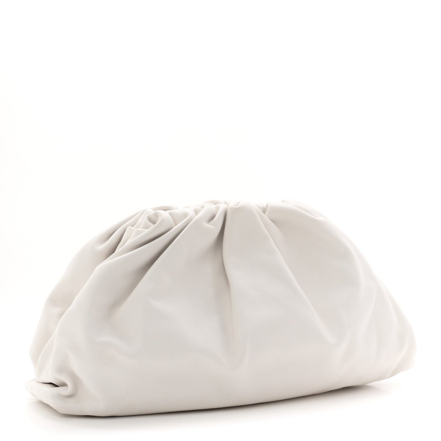 Smooth Butter Calf The Pouch Oversized Clutch Chalk