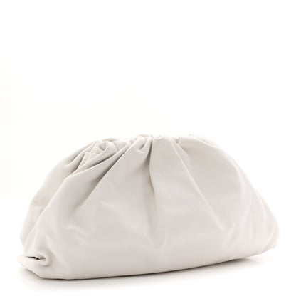 Smooth Butter Calf The Pouch Oversized Clutch Chalk