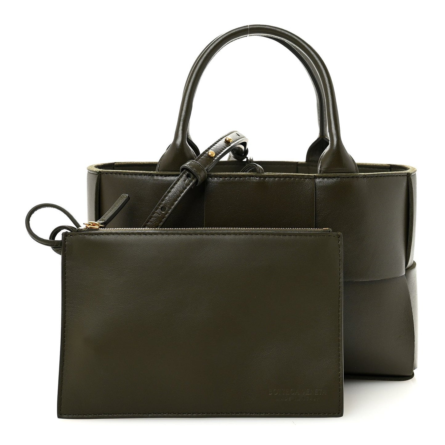 Nappa Maxi Intrecciato Mini Arco Tote Mud