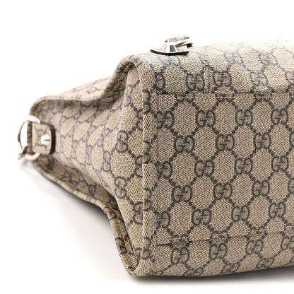 X GUCCI GG Supreme Monogram Neo Classic Silver Hardware City Beige Ebony