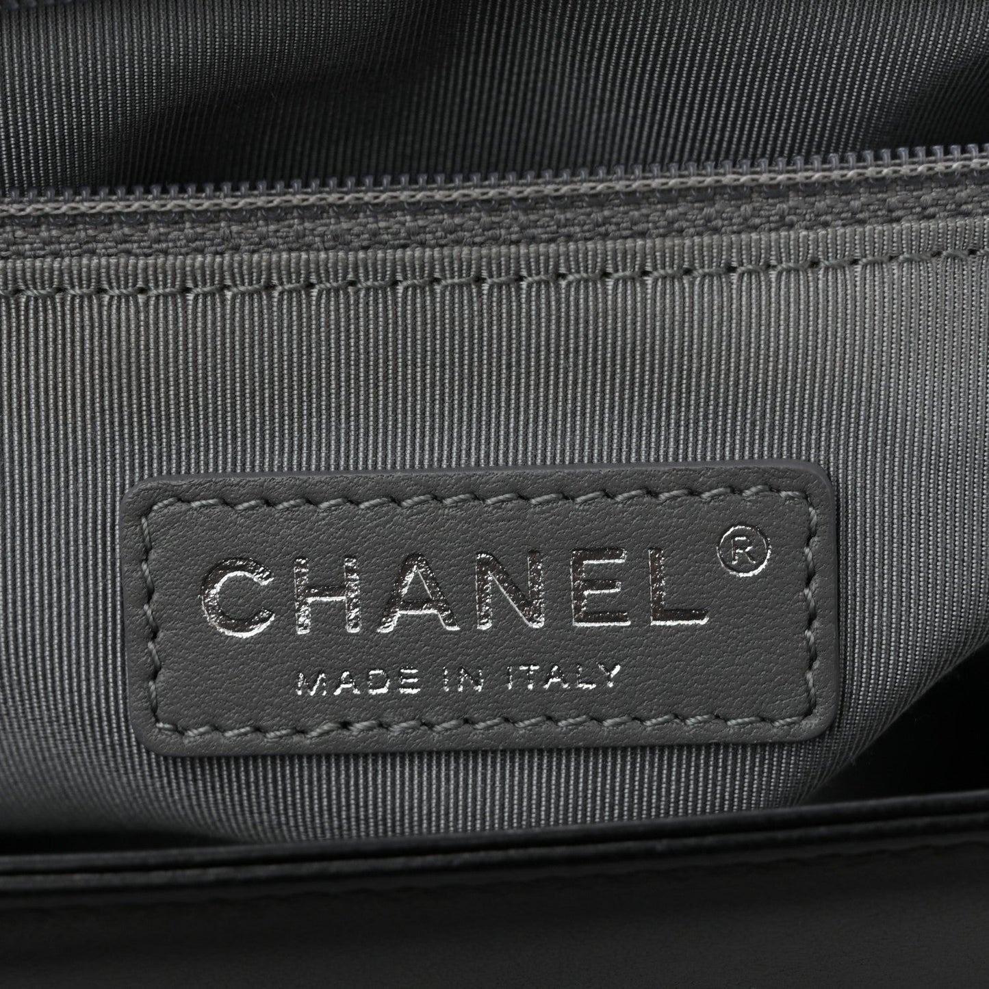Lambskin Quilted Large Boy Flap Black