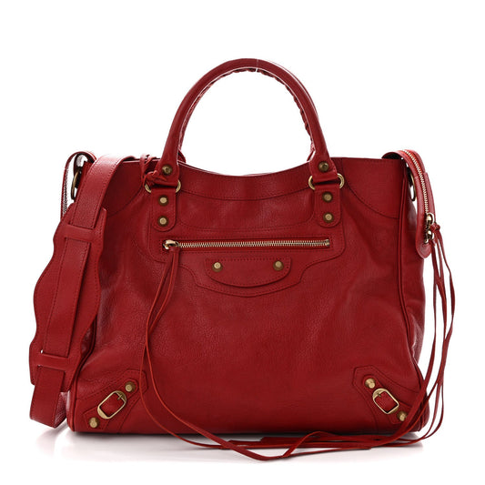 Sugar Goatskin Classic Gold Hardware Velo Rouge Coquelicot