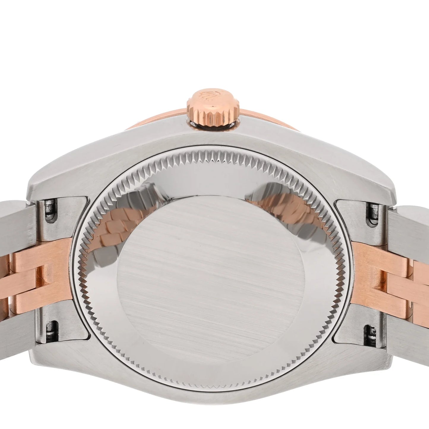 Rolex Stainless Steel 18K Everose Gold Diamond 31mm Oyster Perpetual Datejust Watch Chocolate Roman 178341
