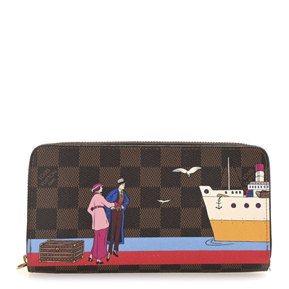 Damier Ebene 2016 Christmas Animation Zippy Wallet Rouge