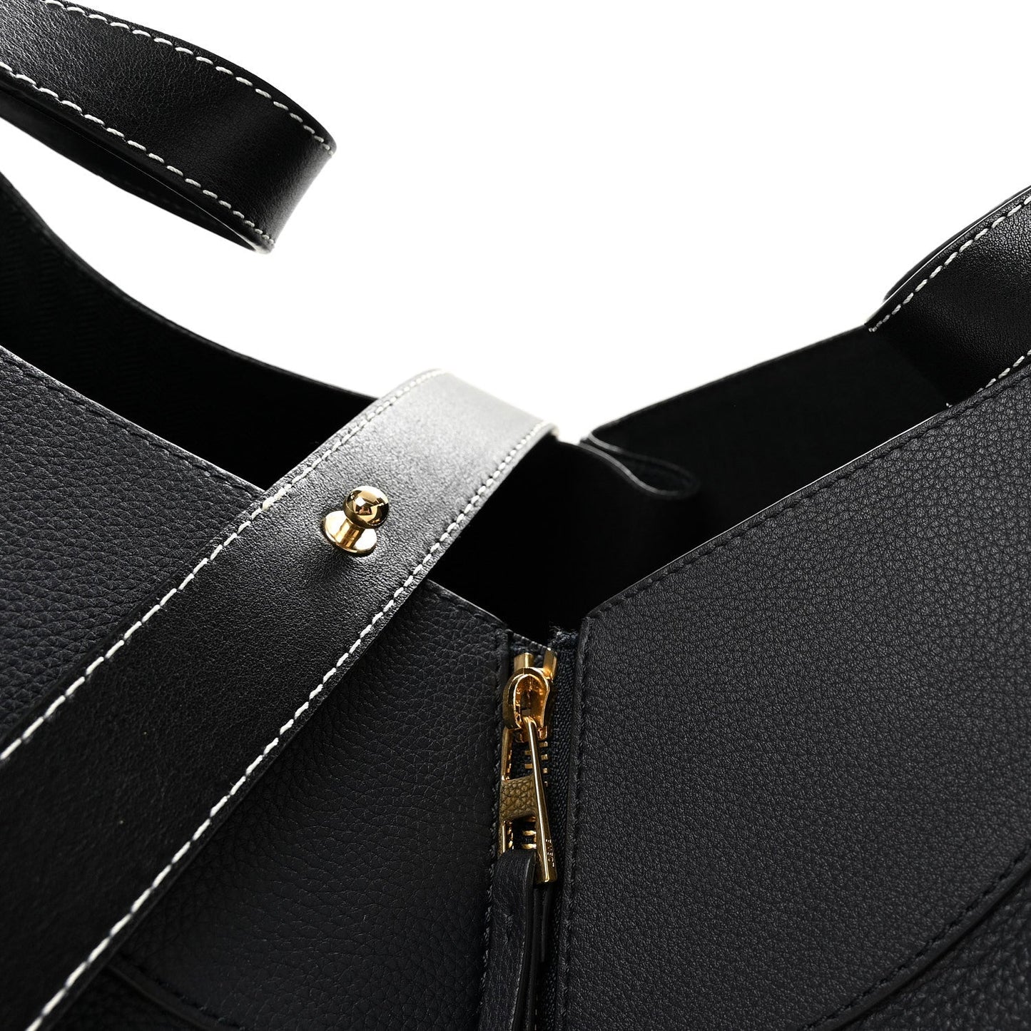 Calfskin Large Hammock Shoulder Bag Midnight Blue Black