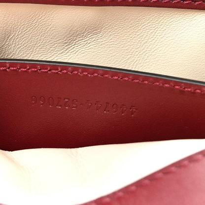 Calfskin Matelasse Mini GG Marmont Shoulder Bag Rosso Ancora