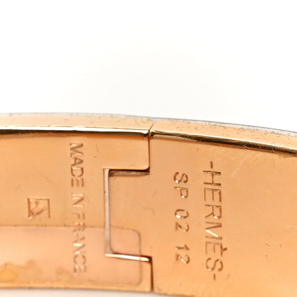 Enamel Narrow Clic Clac H Bracelet PM White