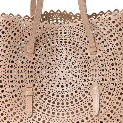 Alaia Calfskin Vienne Mina 32 Bag Sandy