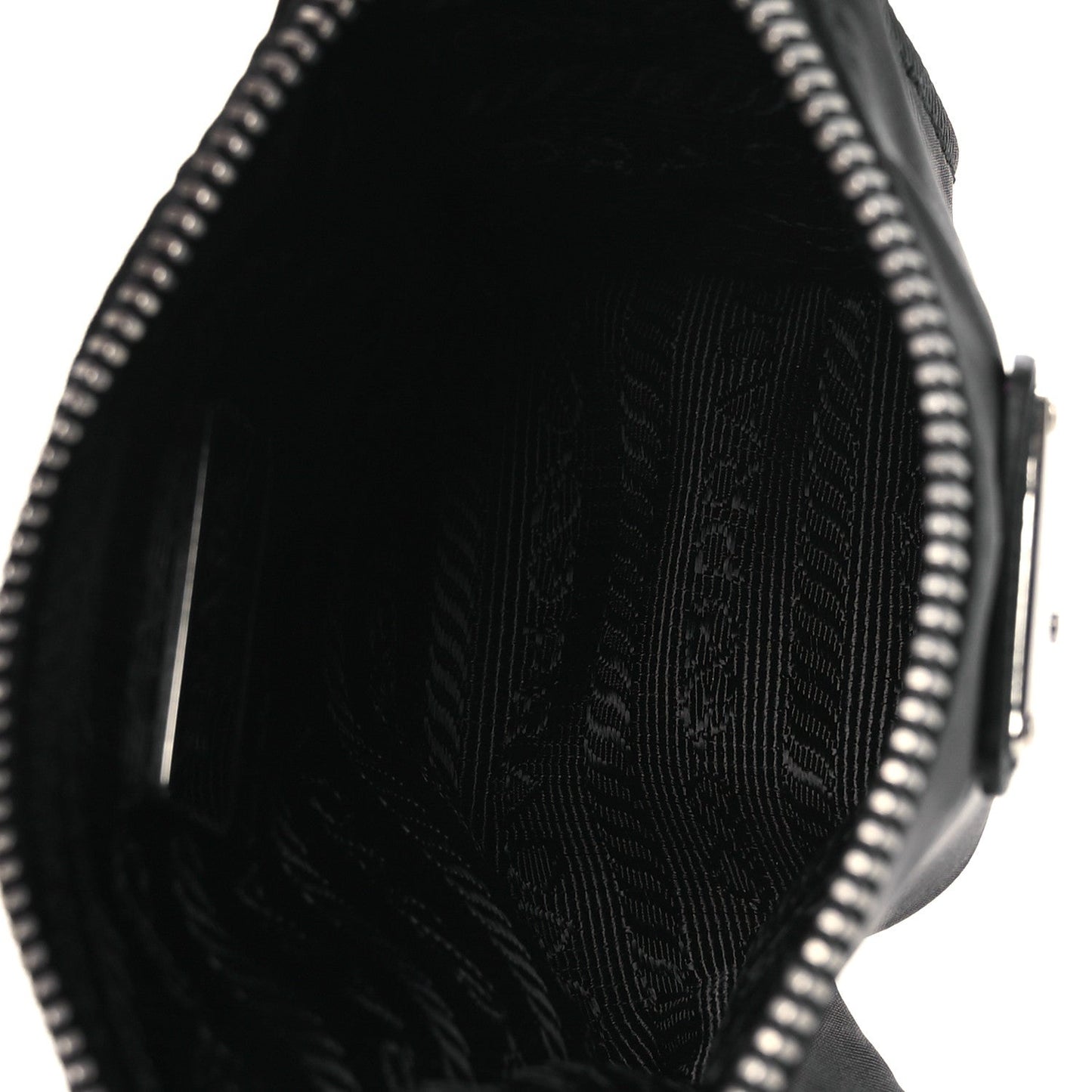 Tessuto Nylon Triangle Mini Key Chain Pouch Black
