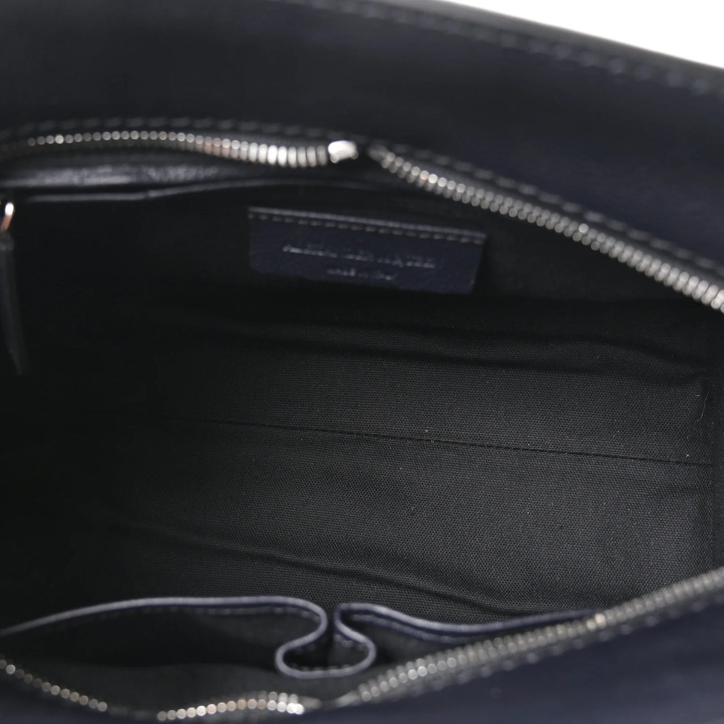 Alexander McQueen Pebbled Calfskin Small Skull Padlock Zip Around Tote Navy