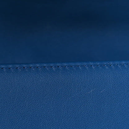 Lambskin Chevron Quilted Medium Boy Flap Blue
