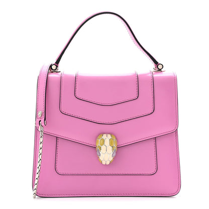Calfskin Serpenti Forever Top Handle Pink