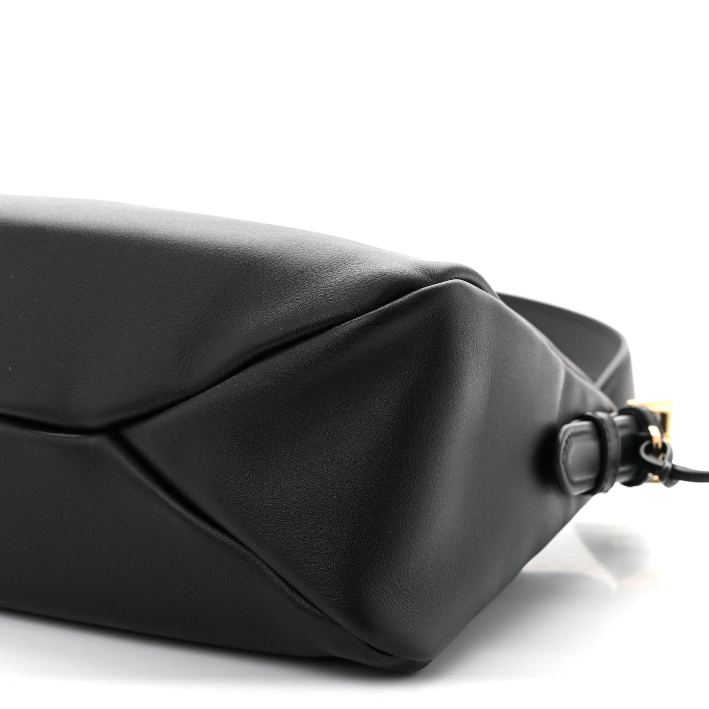 Soft Calfskin Large Aimée Shoulder Bag Black