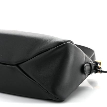 Soft Calfskin Large Aimée Shoulder Bag Black
