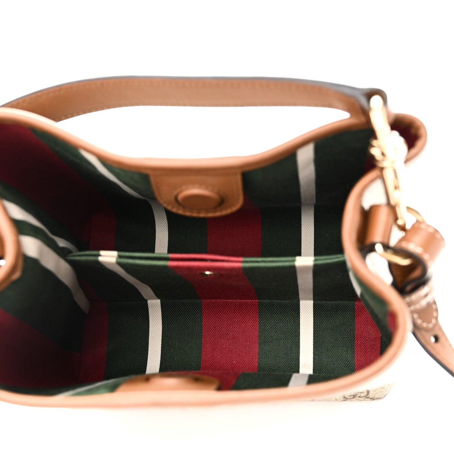 GG Supreme Monogram Emblem Small Shoulder Bag Beige Ebony Sundial