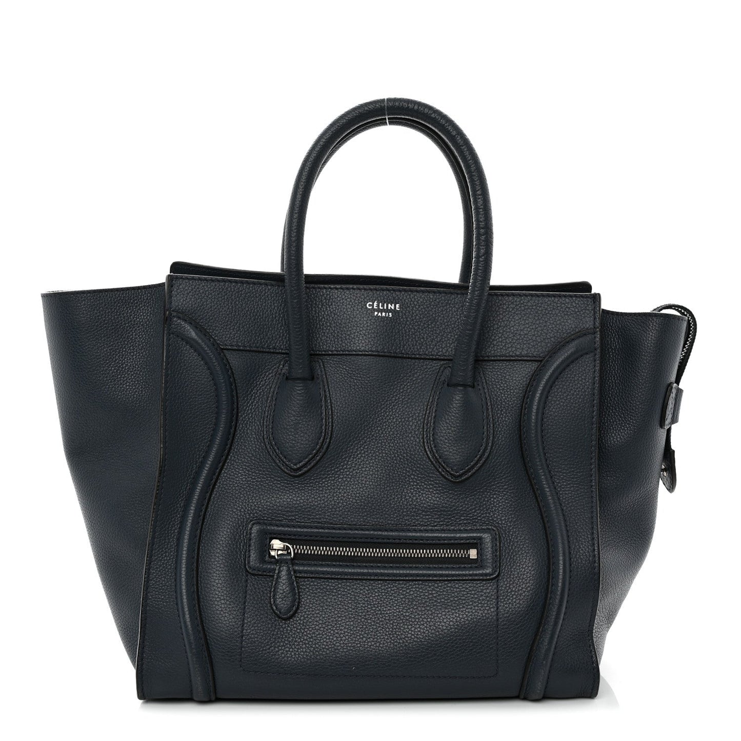 Drummed Calfskin Mini Luggage Slate