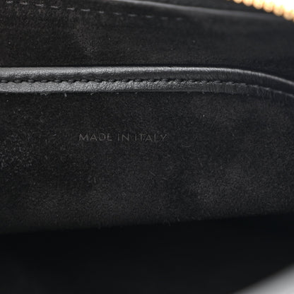 Smooth Calfskin Medium Strap Ava Triomphe Shoulder Bag Black