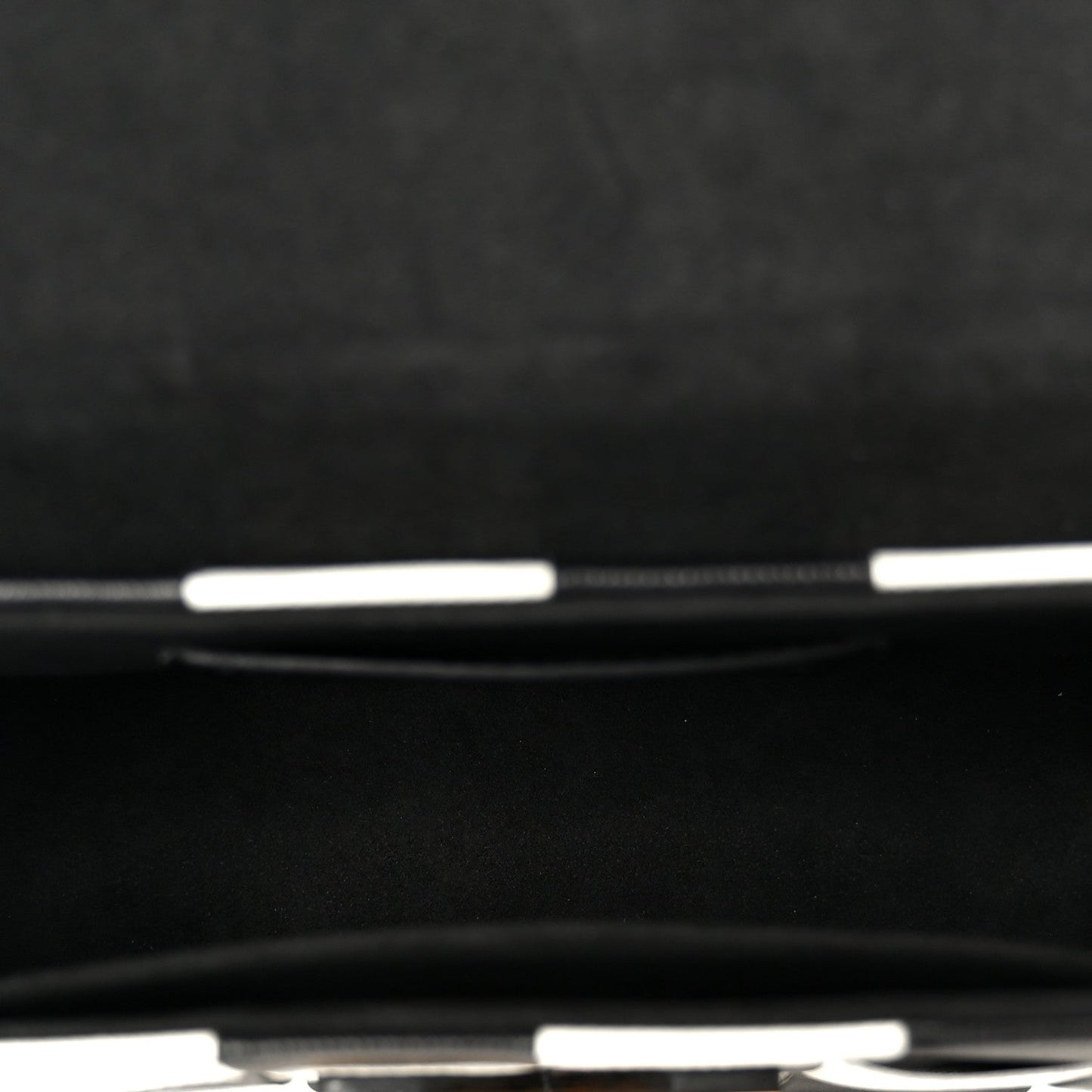 Calfskin Damier Tressage Twist Shoulder Bag MM Black White