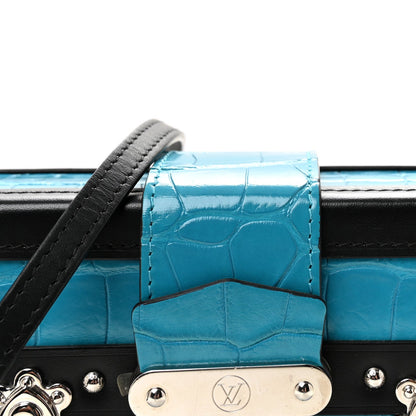 Alligator Petite Malle Blue Black