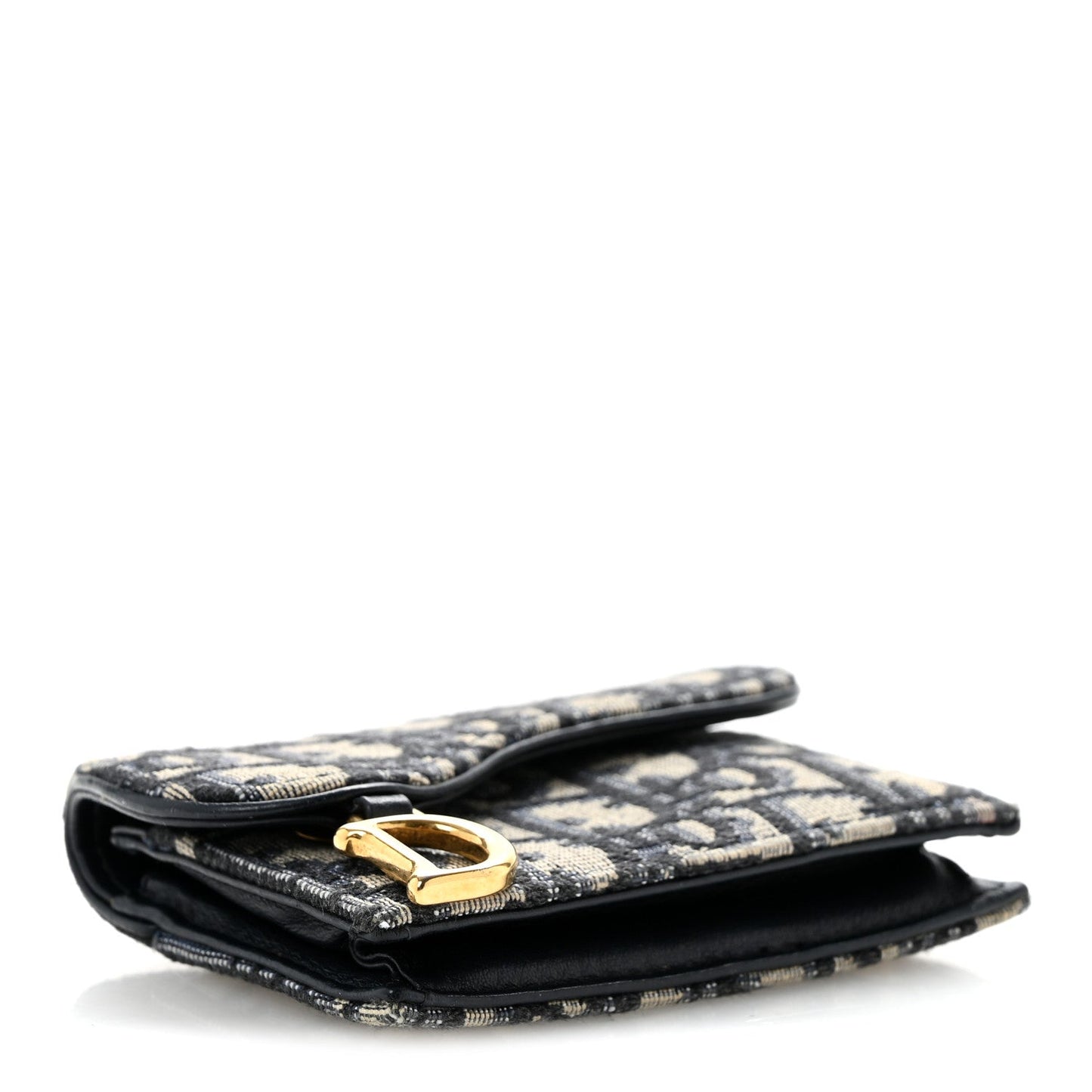 Oblique Saddle Card Holder Blue