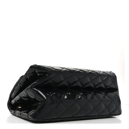 Patent Quilted Accordion Reissue 2.55 Flap Black