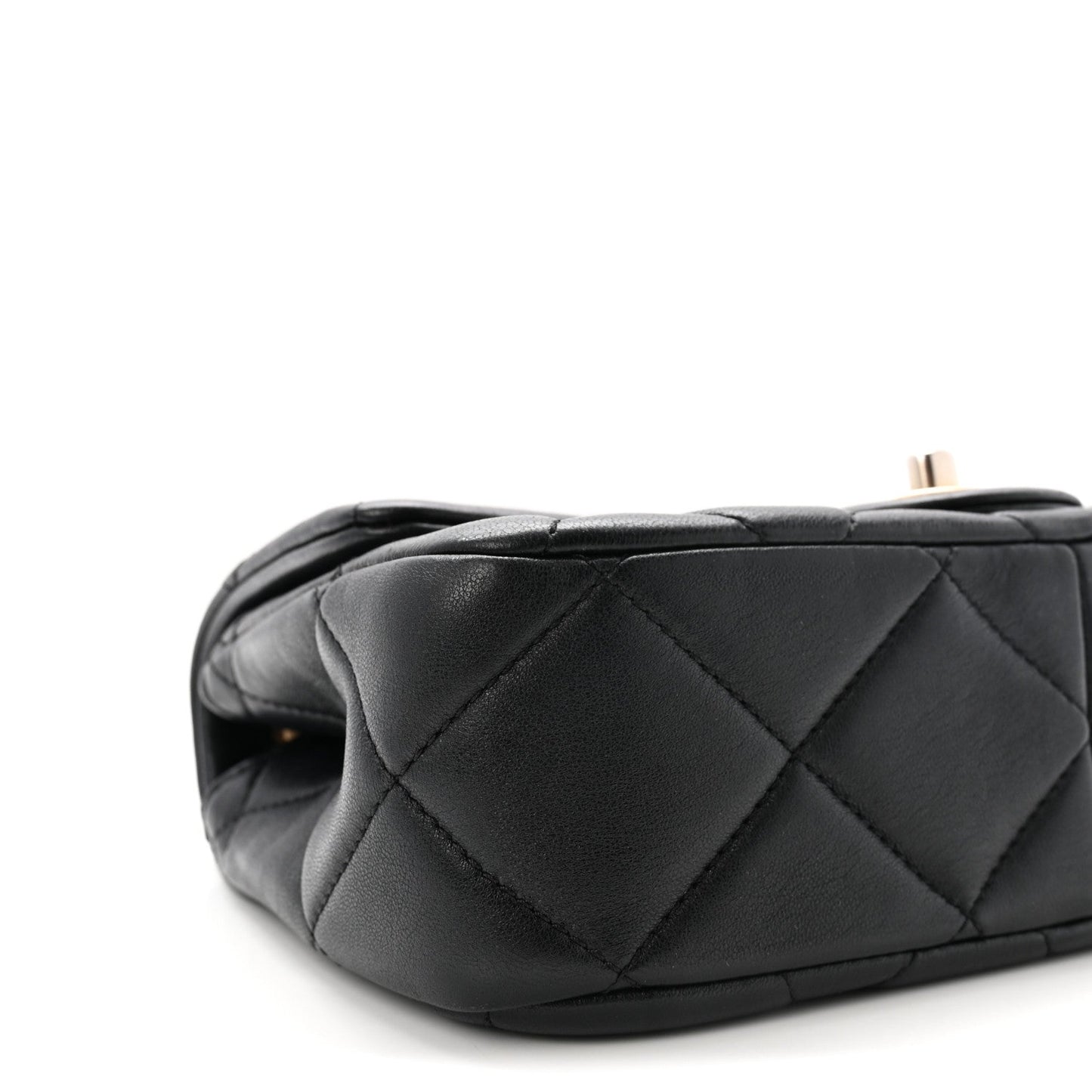 Lambskin Quilted Pearl Small Flap Black