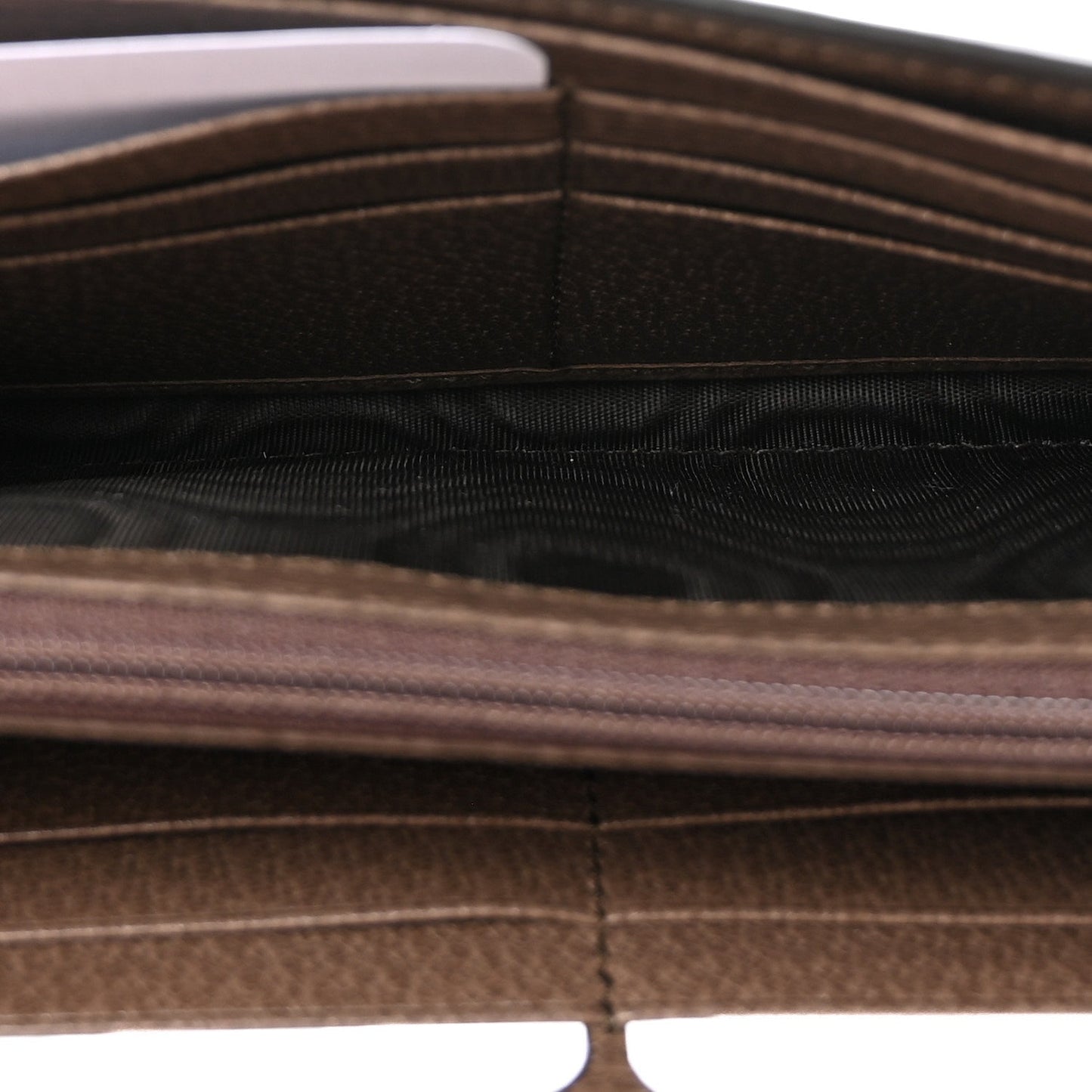 GG Supreme Monogram Web Ophidia Continental Wallet Brown