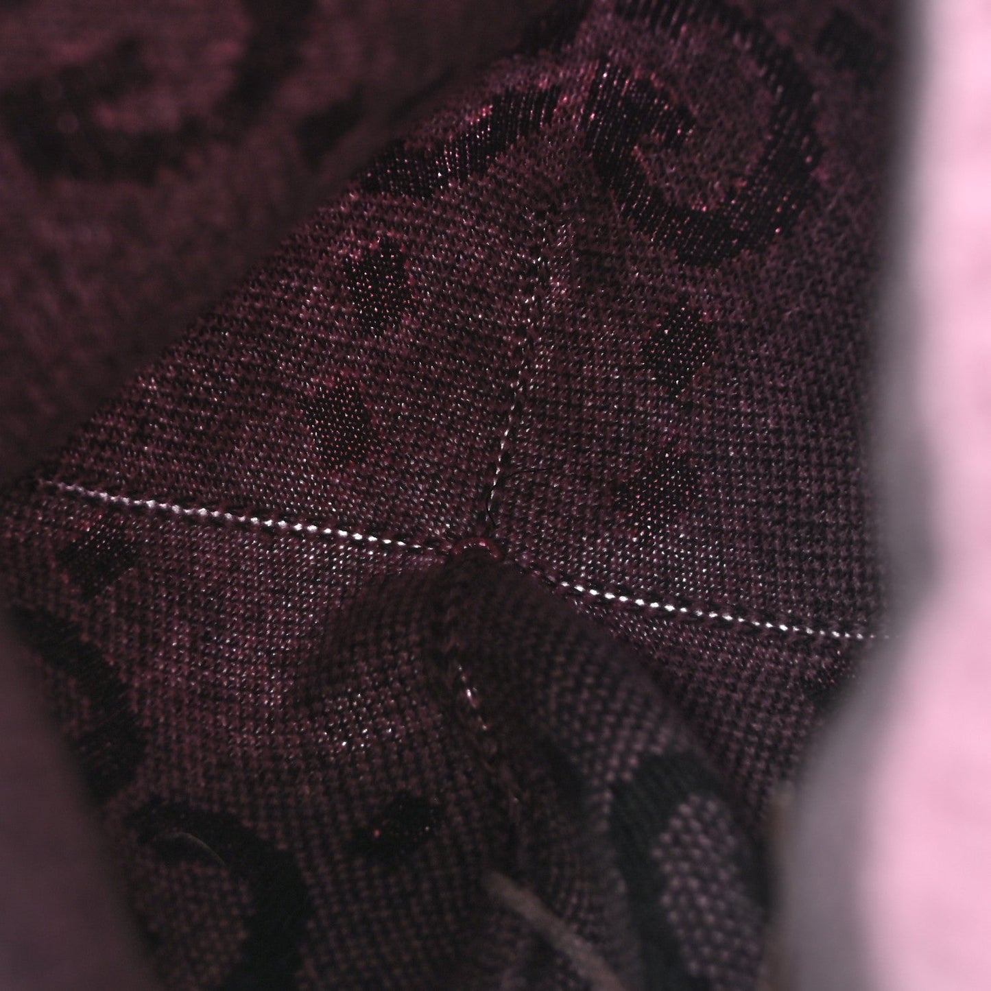 Cashmere Jacquard Monogram Jumbo GG Canvy Hat Beanie Hat M Graphite Pink